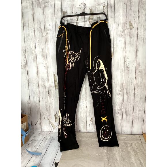 TANGO HOTEL Men's Isaac Pelayo Grapic Woven Pants Size L - Picture 1 of 5